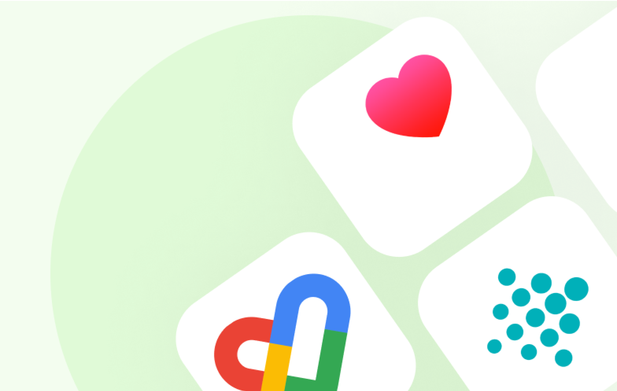Illustration of the Health app with various apps displayed