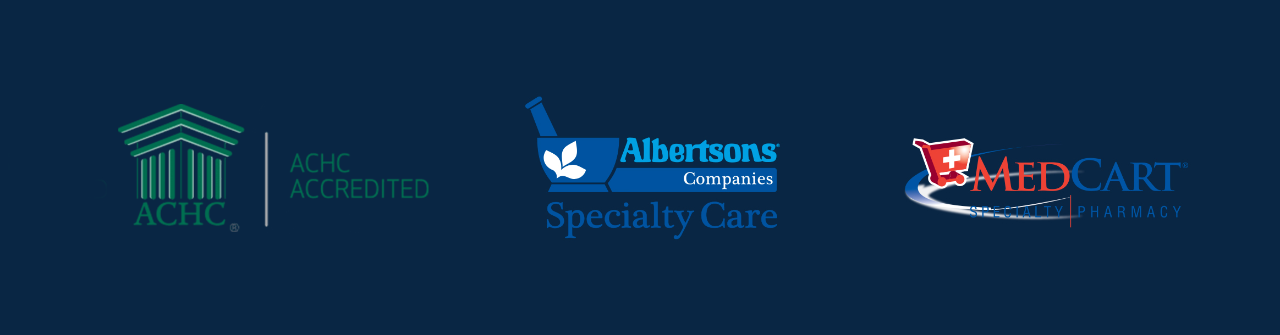 Specialty Care, ACHC, URAC and MedCart logos